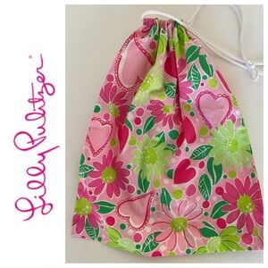 Lilly Pulitzer Lucky In Love Floral Drawstring Bag